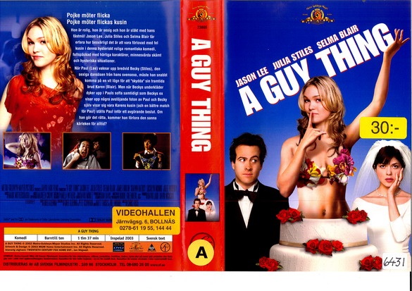 A GUY THING (vhs-omslag)