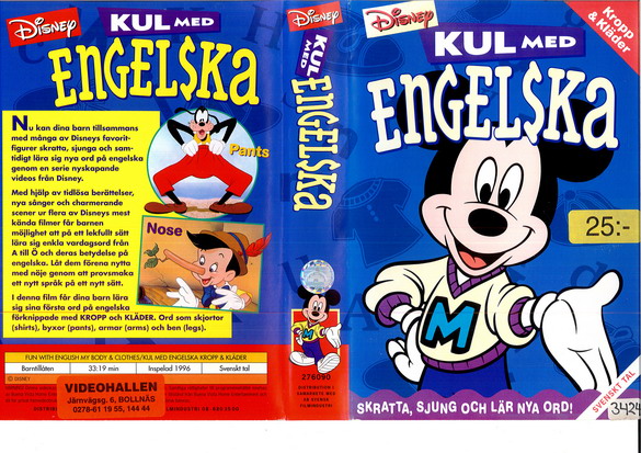 KUL MED ENGELSKA- KROPP & KLÄDER (vhs-omslag)