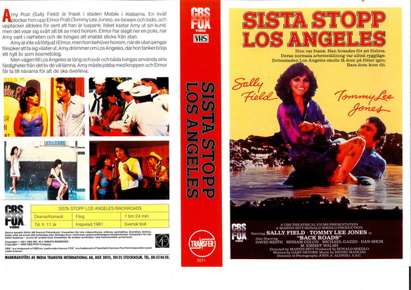 SISTA STOPP LOS ANGELES (vhs-omslag)