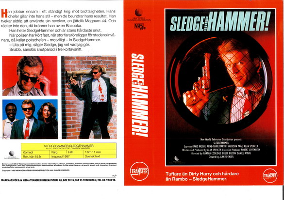SLEDGEHAMMER (vhs-omslag)