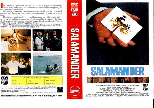 SALAMANDER (vhs-omslag)