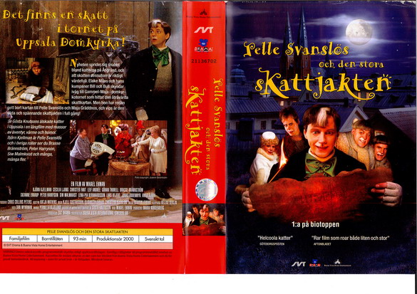 PELLE SVANSLÖS OCH DEN STORA SKATTJAKTEN (vhs-omslag)
