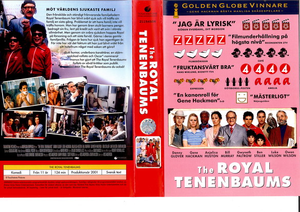ROYAL TENENBAUMS (vhs-omslag)