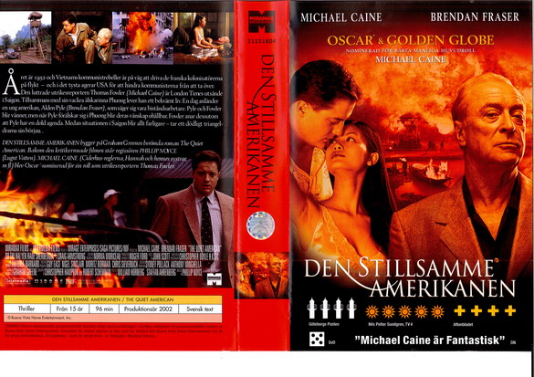 DEN STILLSAMME AMERIKANEN (vhs-omslag)