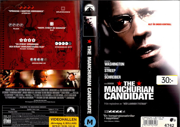 Manchurian candidate (VHS)