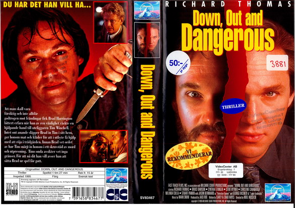 DOWN, OUT AND DANGEROUS(Vhs-Omslag)