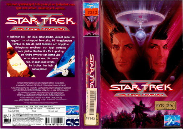 STAR TREK 5 FINAL FRONTIER (VHS)