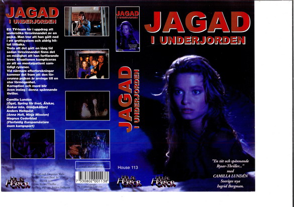 JAGAD I UNDERJORDEN (Vhs-Omslag)