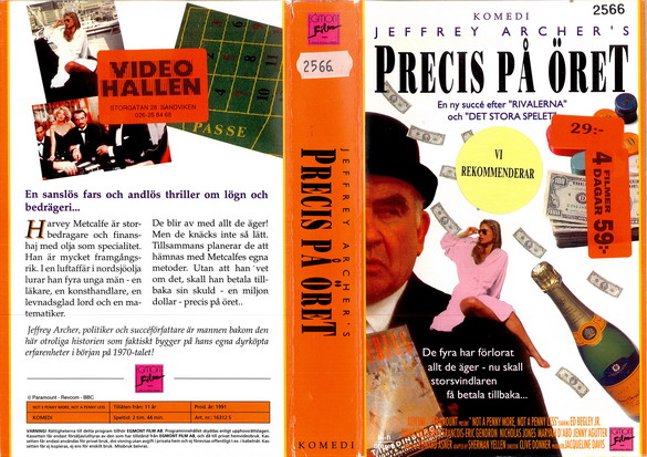 PRECIS PÅ ÖRET (VHS)