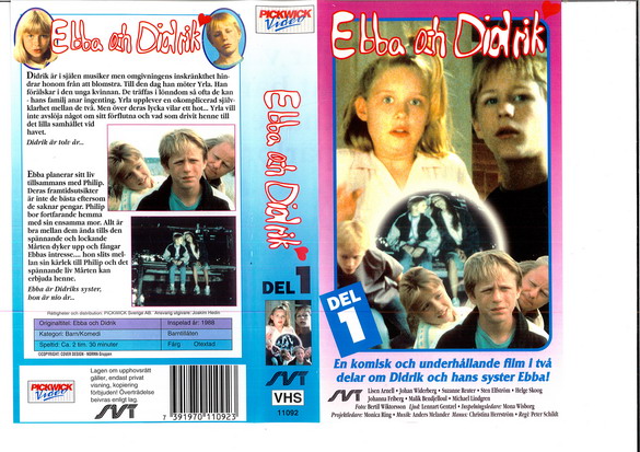 EBBA OCH DIDRIK DEL 1 (VHS)