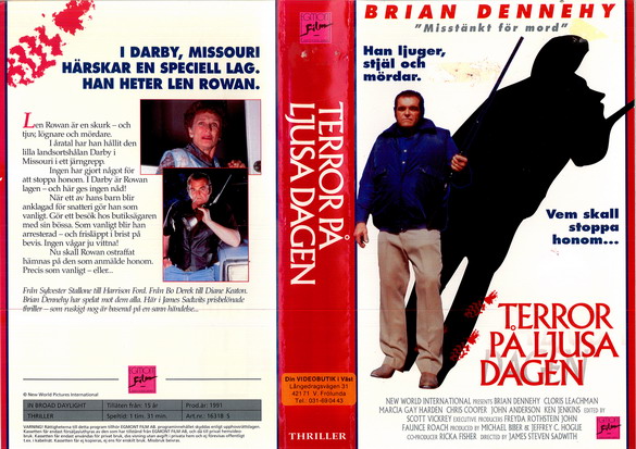 TERROR PÅ LJUSA DAGEN (Vhs-Omslag)
