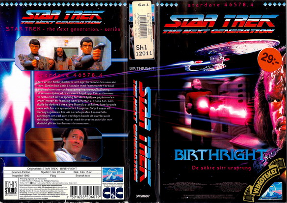 STAR TREK TNG BIRTHRIGHT (VHS)