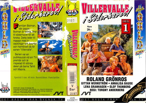 VILLERVALLE I SÖDERHAVET DEL 1 (VHS)