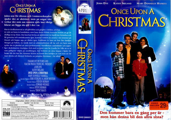 ONCE UPON A CHRISTMAS (Vhs-Omslag)