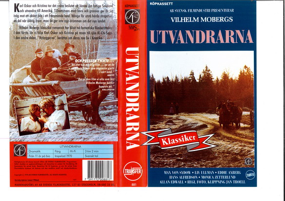 UTVANDRARNA (VHS)