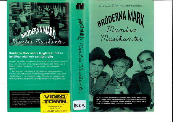 BRÖDERNA MARX - MUNTRA MUSIKANTER (VHS)