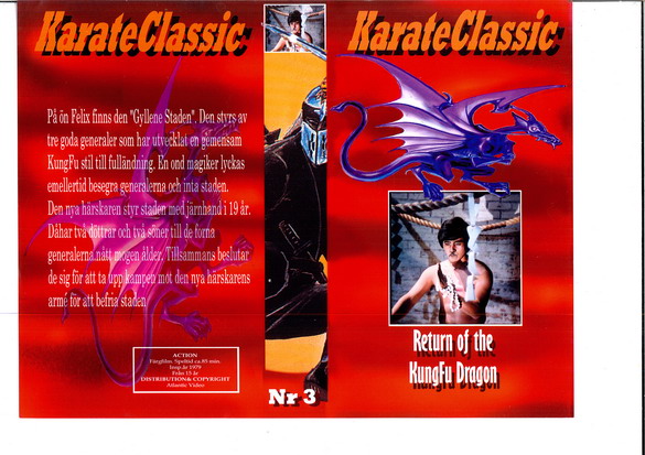 KARATE CLASSIC NR 3(Vhs-Omslag)