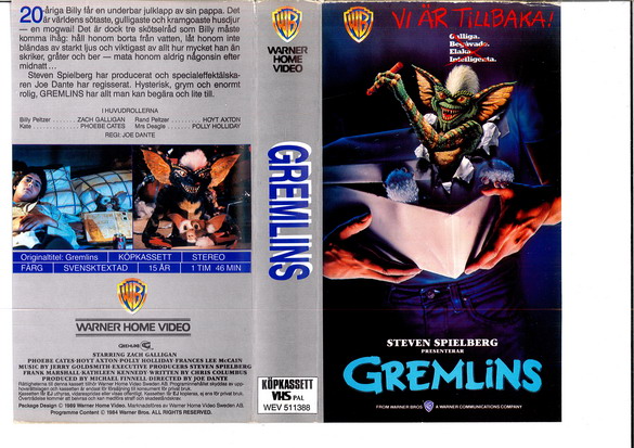 GREMLINS (VHS) GRÅ