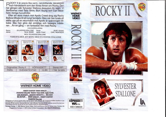 ROCKY 2 - GRÅ (vhs-omslag)