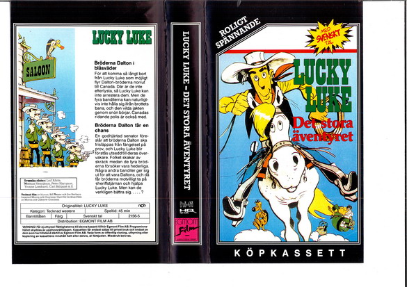 LUCKY LUKE - DET STORA ÄVENTYRET (Vhs-Omslag)