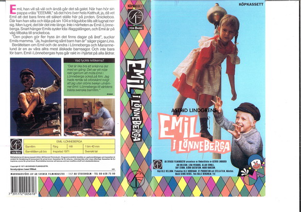 EMIL I LÖNNEBERGA (RUTIG) (VHS) rutig
