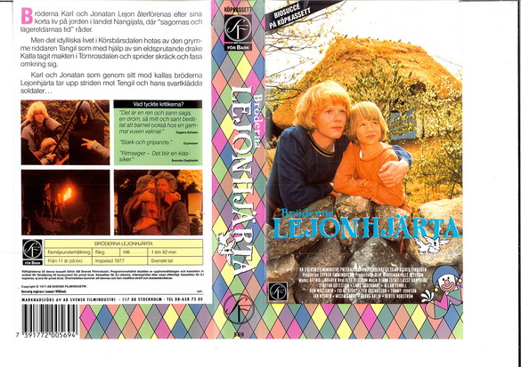 BRÖDERNA LEJONHJÄRTA (RUTIG) (VHS)