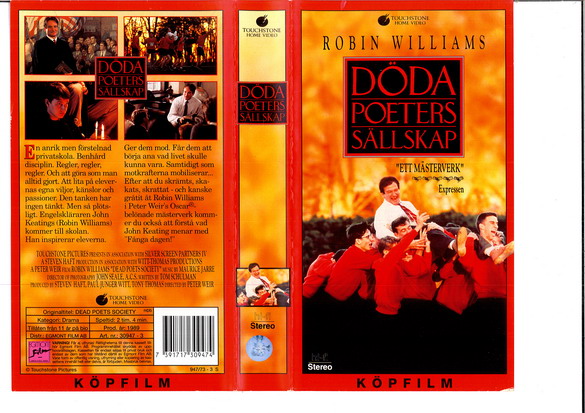 DÖDA POETERS SÄLLSKAP (VHS)
