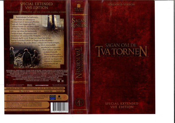 SAGAN OM DE TVÅ TORNEN - LÅNGA VERSIONEN (VHS)