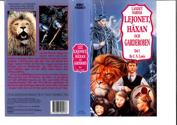 LANDET NARNIA - LEJONET ,HÄXAN OCH GARDEROBEN DEL 1 (VHS)