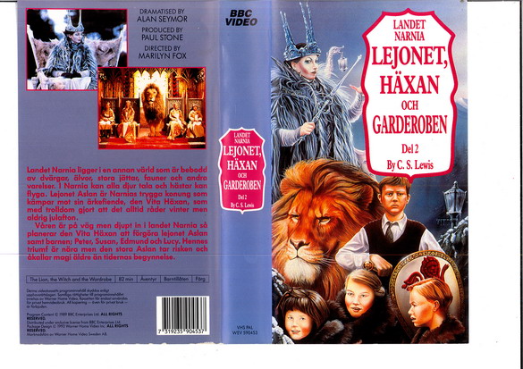 LANDET NARNIA - LEJONET ,HÄXAN OCH GARDEROBEN DEL 2 (VHS)
