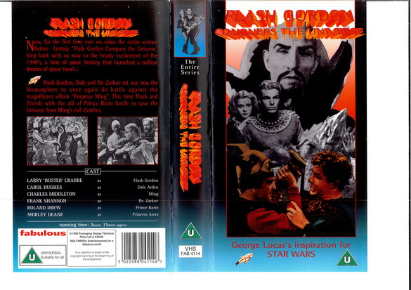 FLASH GORDON - CONQUERS OF THE UNIVERSE (VHS) (UK-IMPORT)