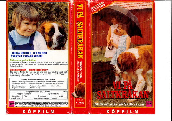 VI PÅ SALTKRÅKAN: MIDSOMMAR PÅ SALTKRÅKAN (VHS) röd