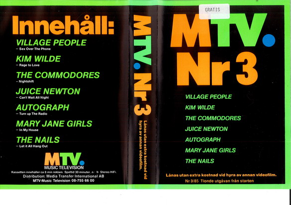 MTV 1985:3 (VHS)