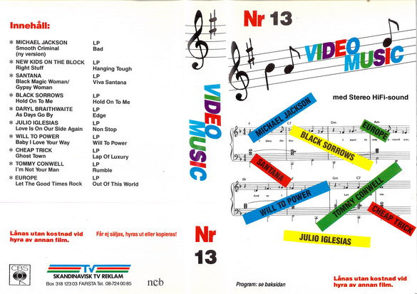 VIDEO MUSIC NR 13 (VHS)