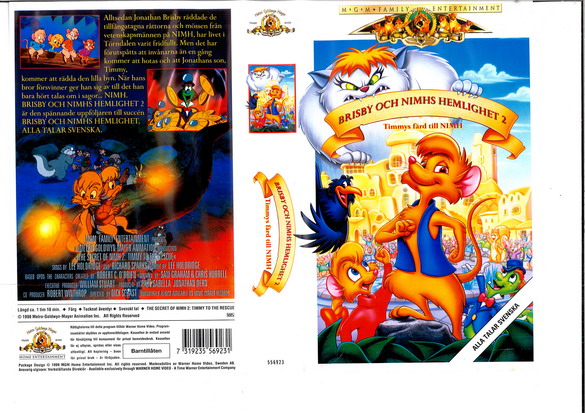 BRISBY OCH NIMHS HEMLIGHET 2 (VHS)
