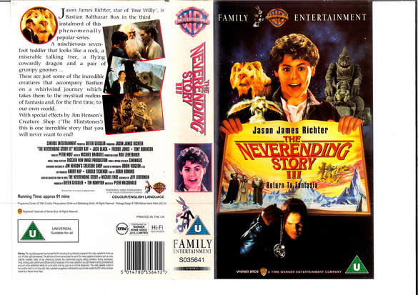 NEVER ENDING STORY 3 (VHS) (UK-IMPORT)