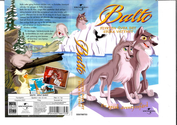BALTO 2 - FLYKTEN ÖVER DET STORA VATTNET (VHS)