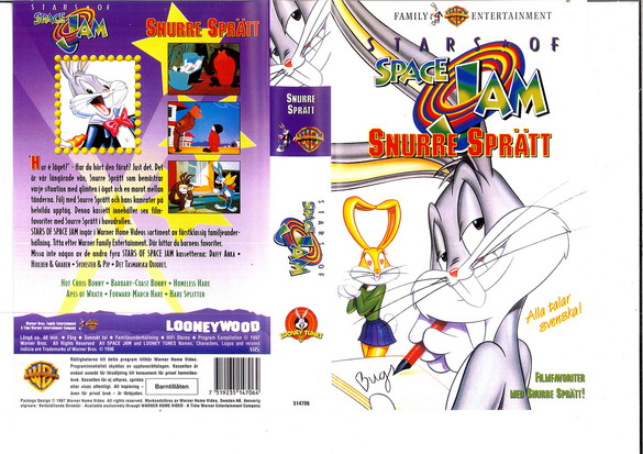 STARS OF SPACE JAM - SNURRE SPRÄTT (VHS)