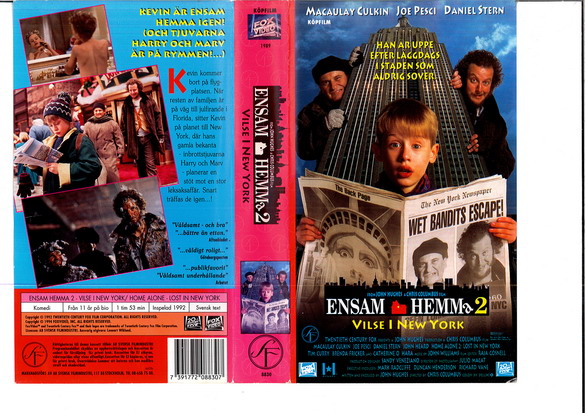 ENSAM HEMMA 2 (VHS) röd