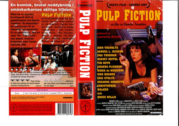 PULP FICTION (VHS) röd (ny)
