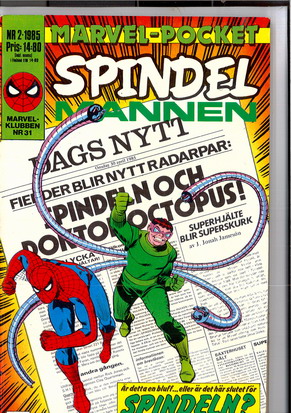 MARVEL-POCKET 1985:2 - SPINDELMANNEN