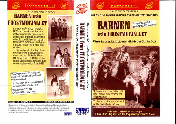 BARNEN FRÅN FROSTMOFJÄLLET (VHS)
