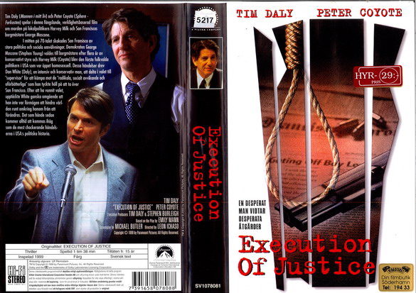 EXECUTION OF JUSTICE(Vhs-Omslag)