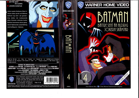 BATMAN DEL 4 - BÄTTRE SENT ÄN ALDRIG. (VHS)