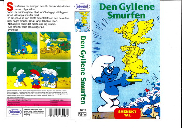 DEN GYLLENE SMURFEN (VHS)