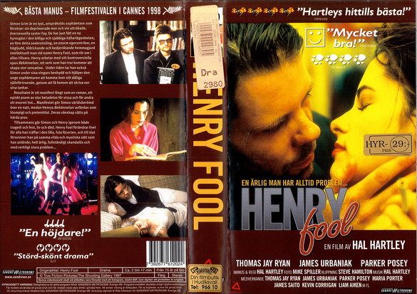 HENRY FOOL (vhs-omslag)