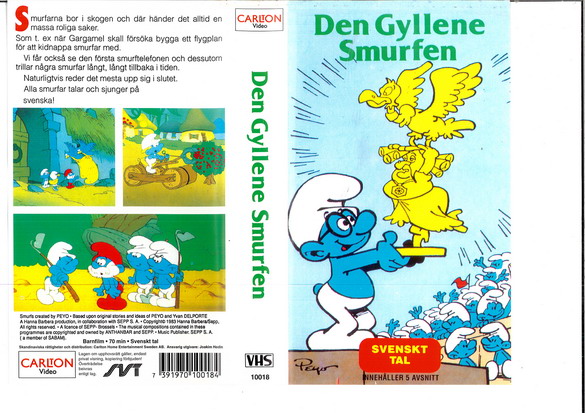 DEN GYLLENE SMURFEN (VHS)
