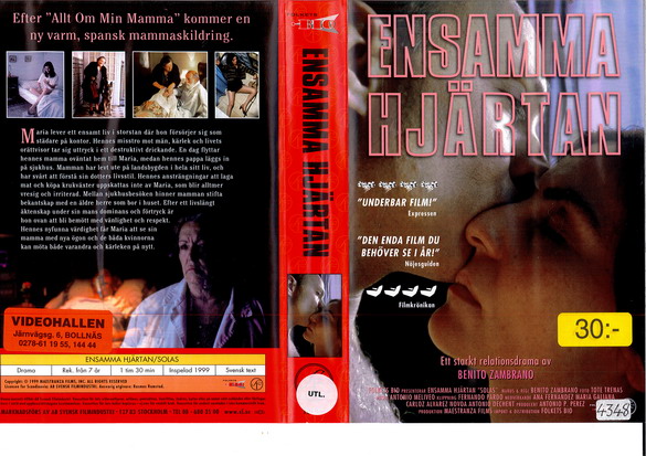 ENSAMMA HJÄRTAN (VHS)