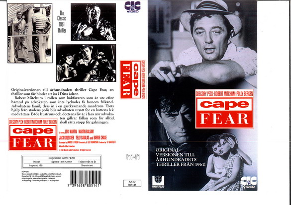 CAPE FEAR -1961 (Vhs-Omslag)