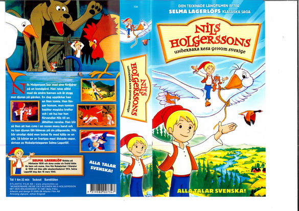 NILS HOLGERSSON UNDERBARA RESA GENOM SVERIGE (VHS)